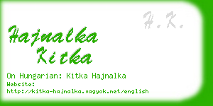 hajnalka kitka business card